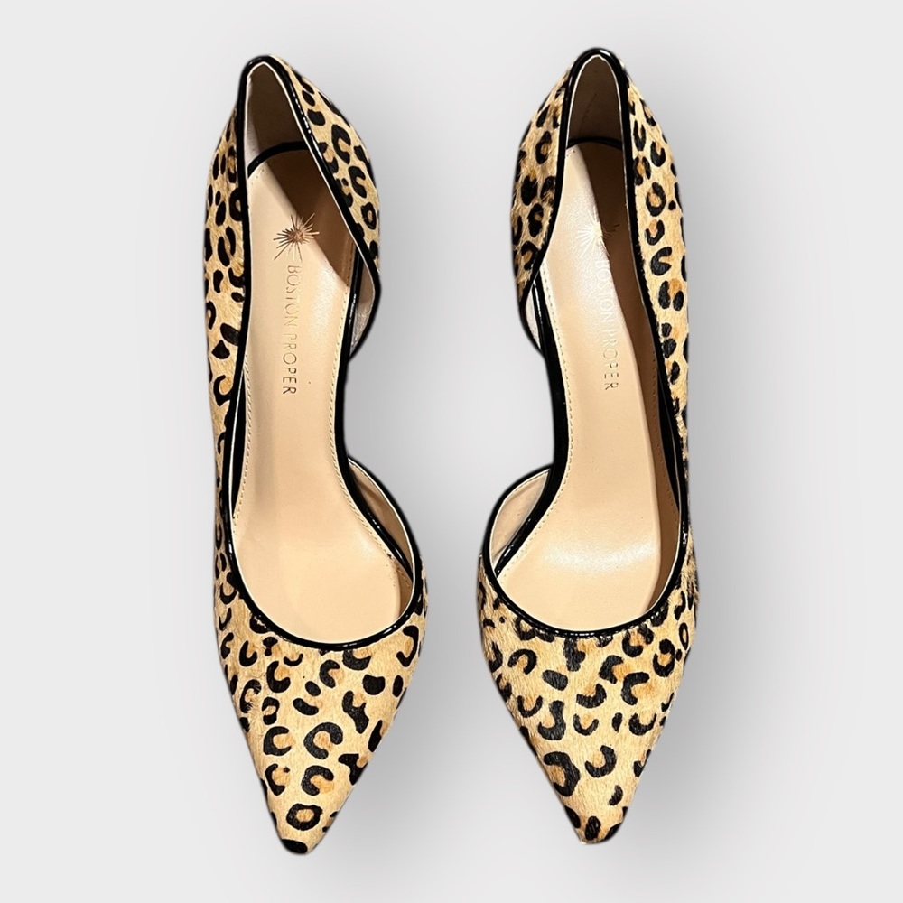 Pointed Toe Leopard Print Heels • NWOT • Size 9